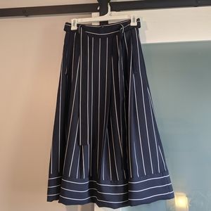 Banana Republic Striped Midi Skirt